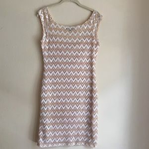Gold/White Lace Dress